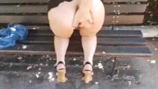 Special Exhibition in a Park Where I Play with My Slutty MILF Pussy, Join Me