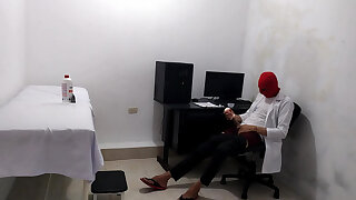 Perverted Doctor Masturbates After Treating a Cute Patient
