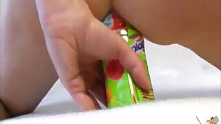 Full Bottle Inside Her Ass